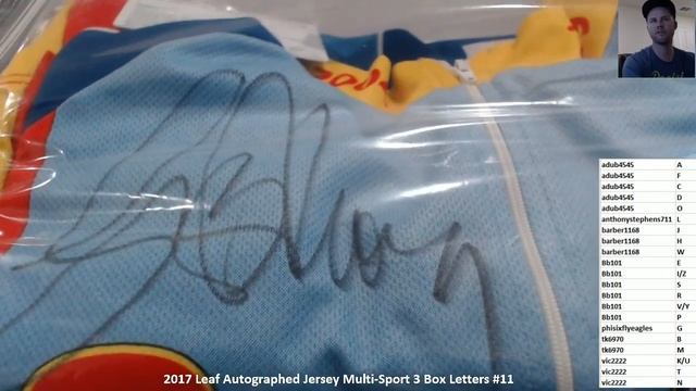 2017 Leaf Autographed Jersey Multi-Sport 3 Box Random Letters #11 ~ 11/15/17 смотреть онлайн
