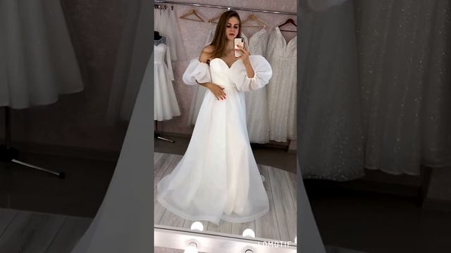 Свадебное платье из фарфоровой матовой органзы смотреть онлайн