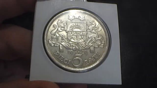 Latvia Silver 5 Lati 1929#Латвия 5 Лат 1929 год серебро