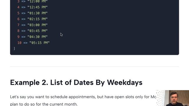 CarbonPeriod for Date/Time Lists: 3 Laravel Examples смотреть онлайн