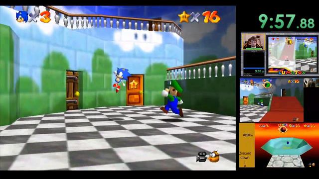 [Former WR] Super Mario 64 Online - 16 Star (4 Players) - 18:54 смотреть онлайн