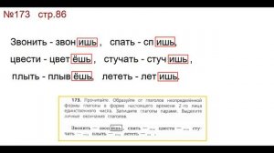 ГДЗ 4 класс, Русский язык, Упражнение. 173  Канакина В.П Горецкий В.Г Учебник, 2 часть