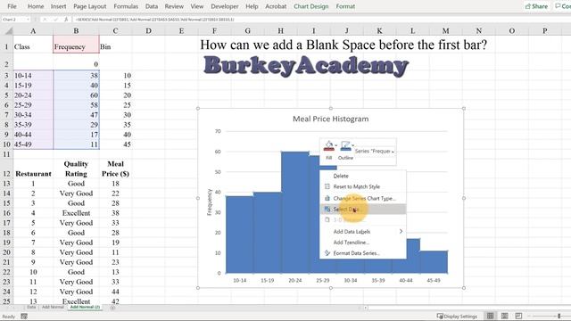 Short Excel 9: Graph Tips: Add a blank space before a histogram смотреть онлайн