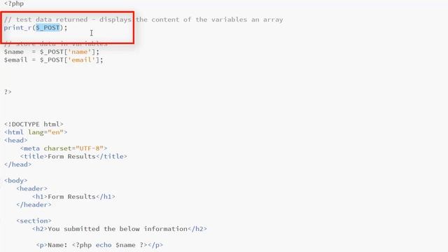 Demo: Processing Form Data with PHP смотреть онлайн