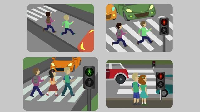 Интерактивные правила дорожного движения для ДОУ на полу . смотреть онлайн