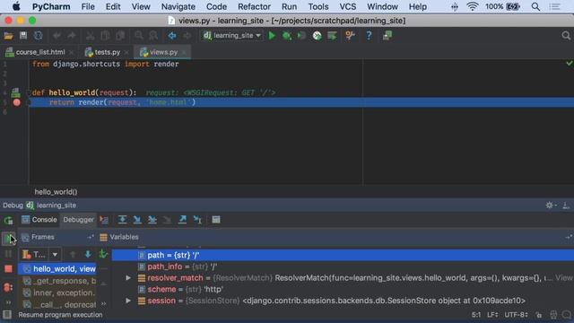 Developing Django Under the Debugger смотреть онлайн