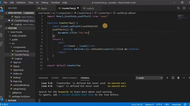 React Hooks Tutorial #4 - useEffect Hook as ComponentDidMount || Codenemy смотреть онлайн