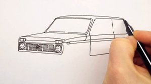 Автомобиль Нива ВАЗ-2121 ★ Как Нарисовать Машину ★ Рисуем Ниву для детей