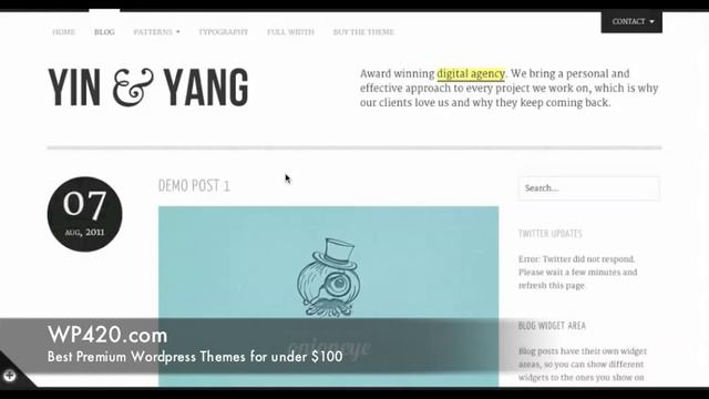 Yin Yang Portfolio Wordpress Theme Demo смотреть онлайн