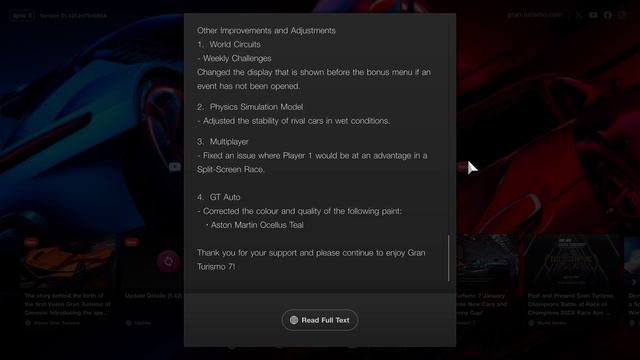 Gran Turismo 7 Version 1.42 Patch Notes смотреть онлайн