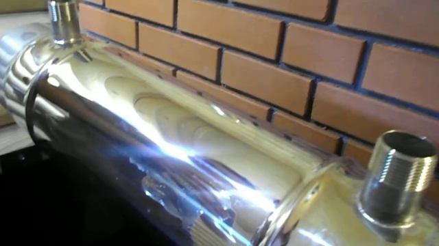 Теплообменник для банной печи. Натрубный.AISI 321. 1 mm.Чем меньше обьем, тем больше мощность .Баня смотреть онлайн