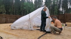 Устанавливаем Купол для бассейна Bestway 58612 600x600x295 см: