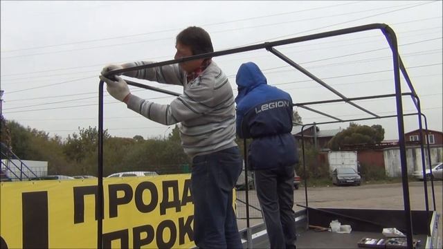 Каркас тента Avtos. Сборка каркаса тента. Варианты высот каркасов тента. смотреть онлайн
