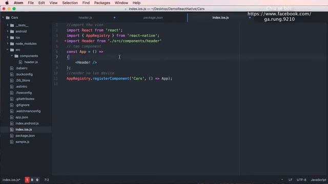 Cùng học React Native phần 10: Sử dụng props để truyền dữ liệu. смотреть онлайн