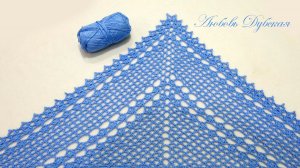 Шаль крючком для начинающих | Мастер класс