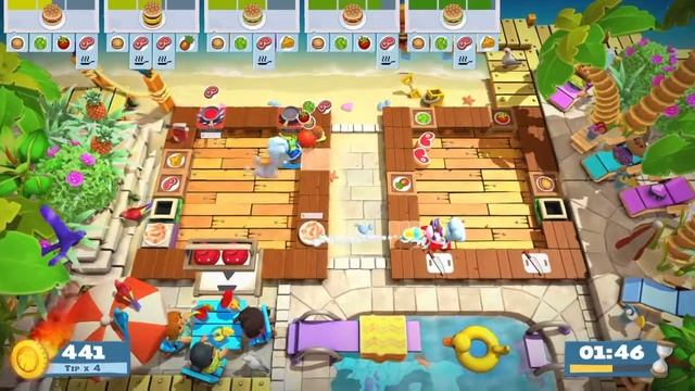 Overcooked 2 Surf n Turf 1-3 смотреть онлайн