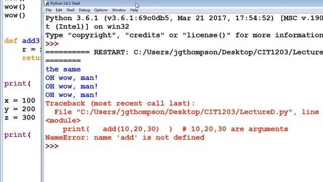 CIT1213#3174 Lecture D - Chapter 2 - Functions, operators, and try except 02 12 19 смотреть онлайн