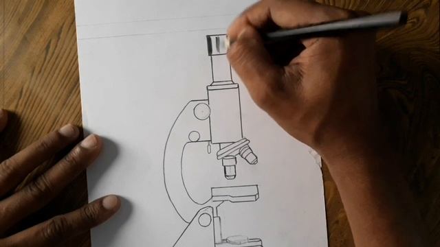 How to draw microscope/Draw microscope in simple way. смотреть онлайн