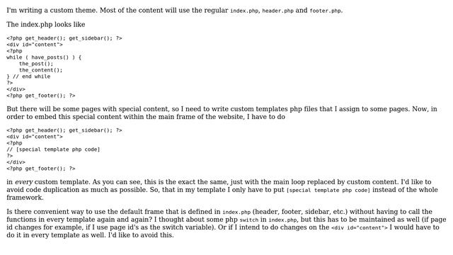 Wordpress: How to create custom page templates with default page layout framework? смотреть онлайн