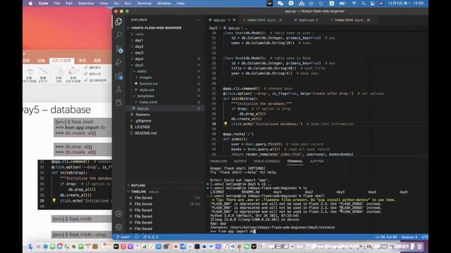 14 days Python Flask Web Development for Beginners - day5: database смотреть онлайн