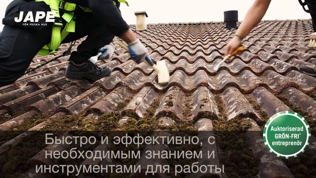 Удаление мха на крышах с Грён-фри смотреть онлайн