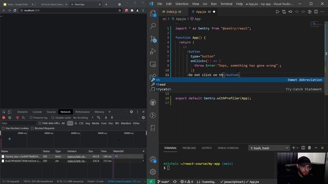 React Course - Monitoring - Sentry смотреть онлайн