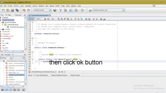 How to get commandline argument in netbeans - Java смотреть онлайн
