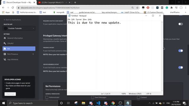 #9 Join and leave messages, easy tutorial - discord.js v12 (Welcome and leave message!) смотреть онлайн