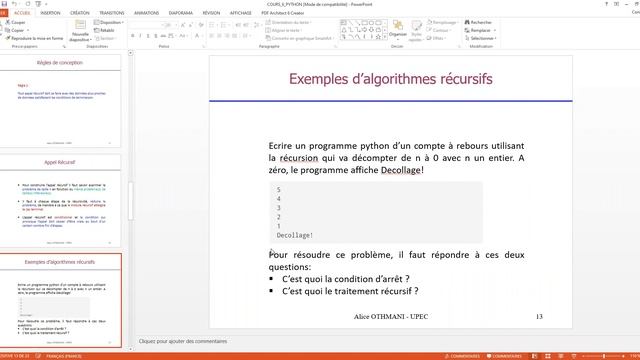Cours python sur la récursivité смотреть онлайн