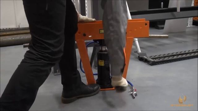 Трубогиб пневмогидравлический Stalex HB-12Q. Ручной режим - круглая труба 20 мм смотреть онлайн
