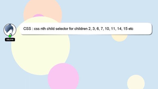 CSS : css nth child selector for children 2, 3, 6, 7, 10, 11, 14, 15 etc смотреть онлайн