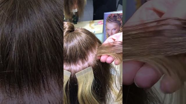 Как крепить ленты ( наращиваем волосы ) смотреть онлайн