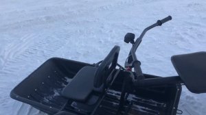 Мотобуксировщик Балтмоторс Барбосс с модулем толкач, и его маневренность