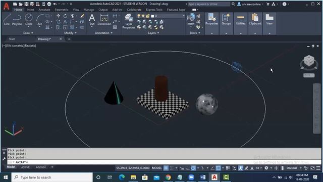 AHCAREER Online AutoCAD 3D Motion Path Animation Commands 031 смотреть онлайн