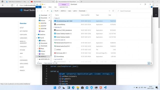 Visual Studio Code setup on windows 11 | Vscode installation in windows 11 смотреть онлайн