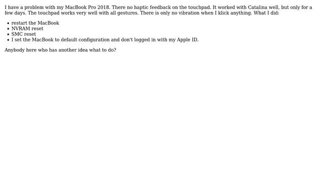 Apple: MacBook Pro 2018 no haptic feedback OS Catalina смотреть онлайн