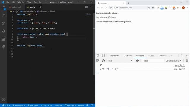 Metoda / funkcja .map() dla Tablic w JavaScript (mapowanie) смотреть онлайн