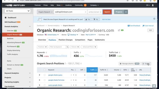 The Traffic Projection Tool (Google Sheets) смотреть онлайн