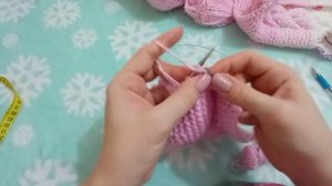 чепчик спицами для новорожденного.