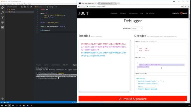 Python Flask JWT auth Intro #1 смотреть онлайн