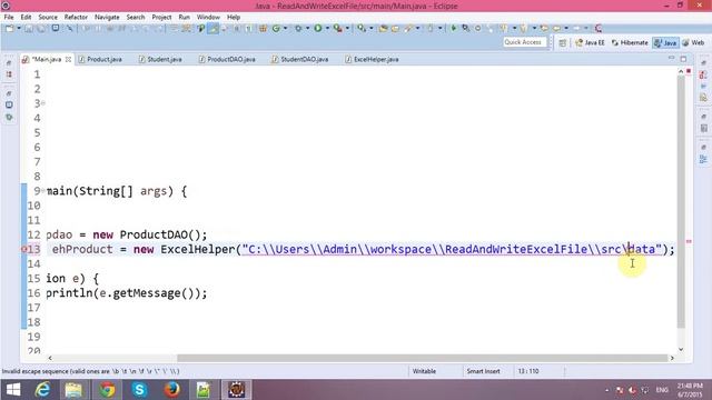 Read and Write Excel File in Apache POI with Excel Helper смотреть онлайн