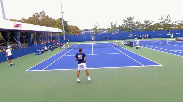 Roger Federer Training Court Level View - ATP Tennis Practice смотреть онлайн