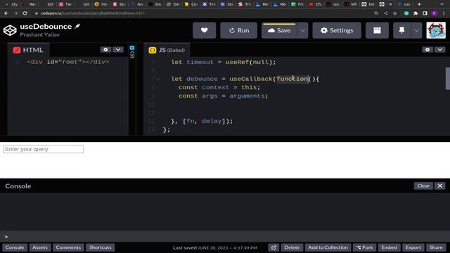 useDebounce() Hook in React | React Interview Question - 41 смотреть онлайн