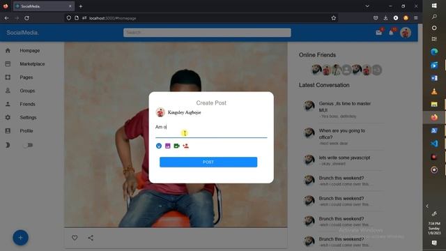 social media cloned with Reactjs and MUI.#reactjs #mui смотреть онлайн