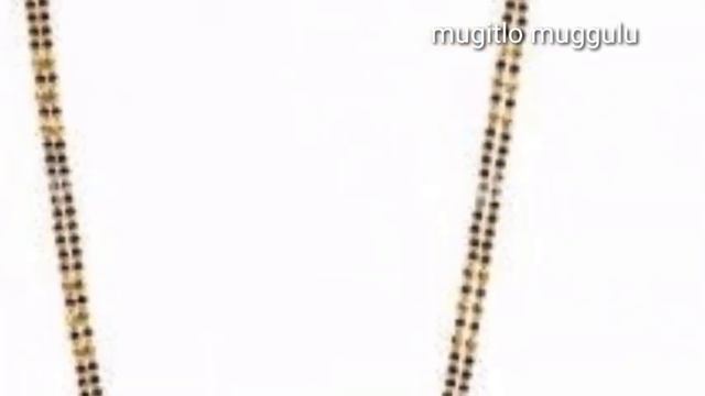 Gold Long black beads magalsutra designs with weight and price|| gold long nallapusala chains смотреть онлайн
