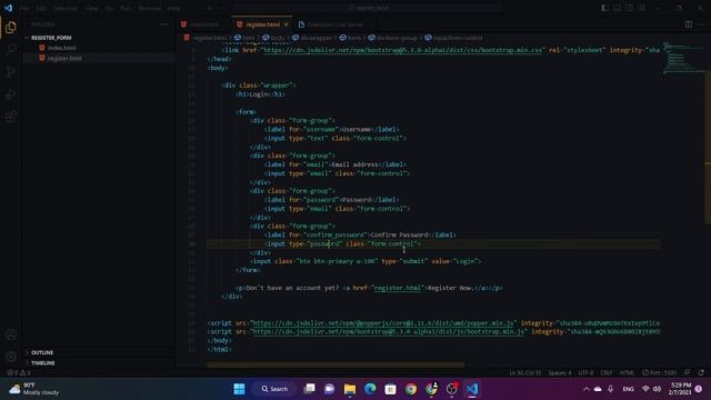 สอนทำหน้า Login และ Register ด้วย HTML CSS Bootstrap смотреть онлайн