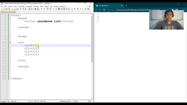 13.HTML Unordered list for A/l, O/L, GIT Exam - Basic Web Designs |සිංහලෙන්|ICT with Deshu смотреть онлайн