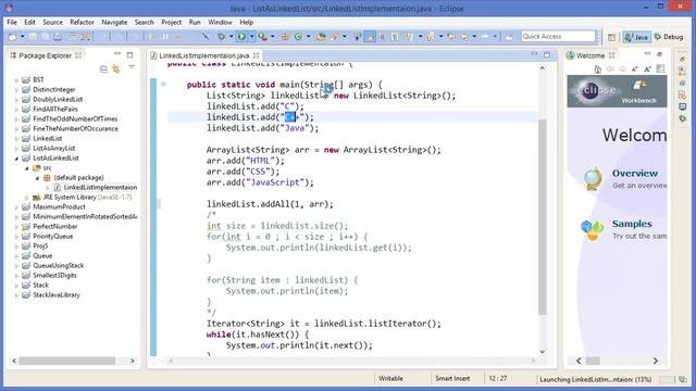 Data Structure : List as LinkedList смотреть онлайн