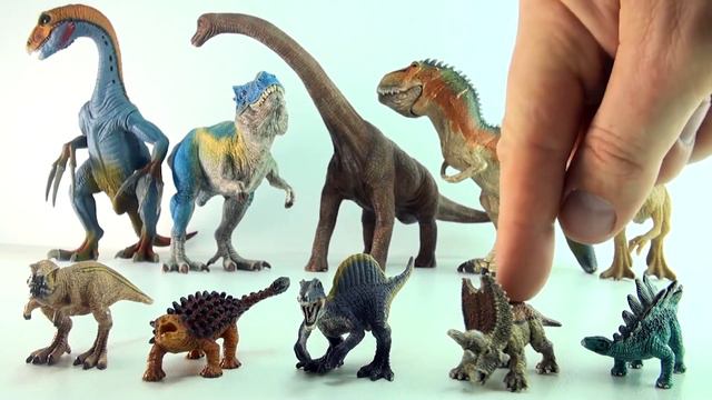 Learn Counting and subtraction - Schleich Dinosaurs Tyrannosaurus - Take away minus math смотреть онлайн