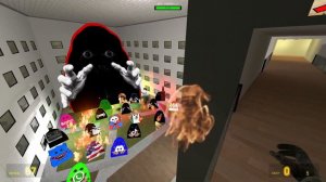 Angry Munci Family Vs ME in BACKROOMS, Nico's Nextbots in Garry's Mod